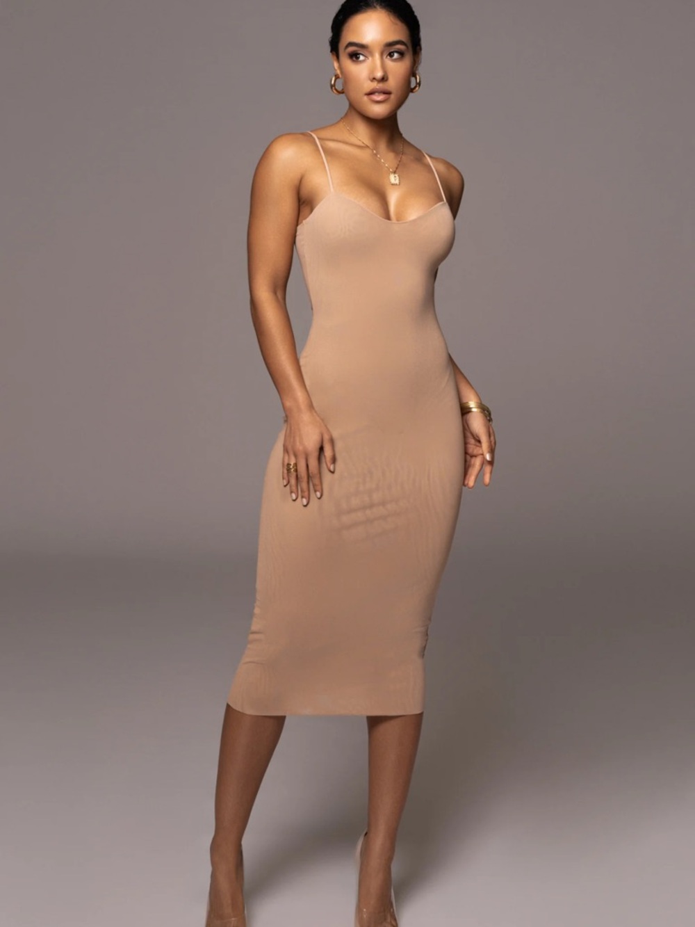 JLUXLABEL Rochelle Mesh Midi Dress Size Medium